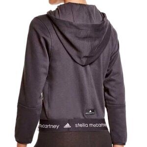 Adidas by Stella McCartney $150 Full-Zip Black White Logo Women’s Hoodie S EUC
